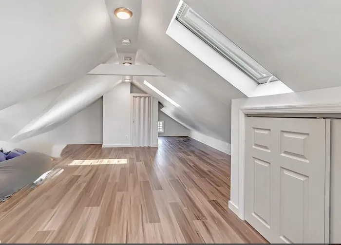 Fourth bedroom, third floor, with skylights