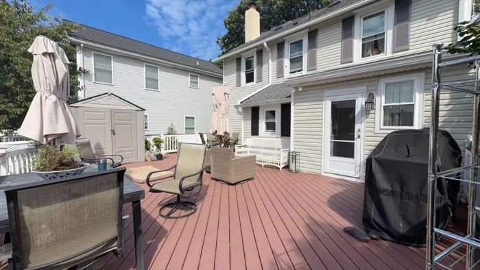 Deck for dining and grilling
