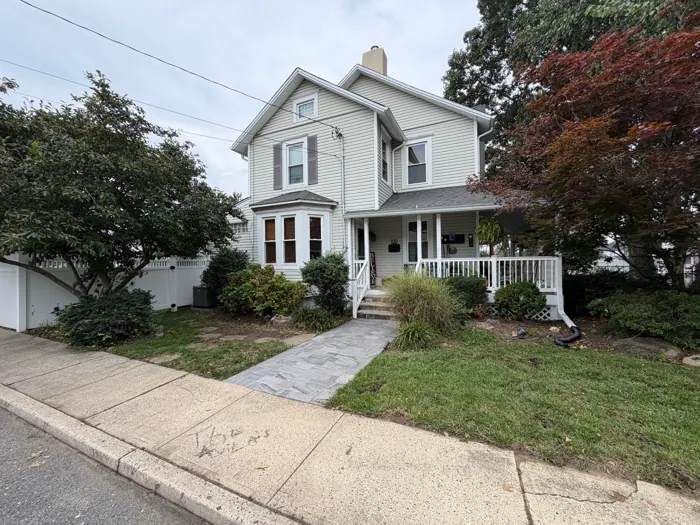 Front porch and bay window, corner view