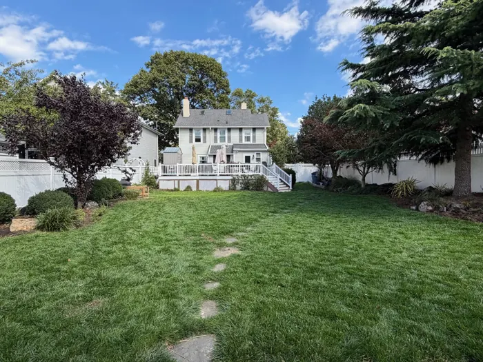 The house from the back of the lot
